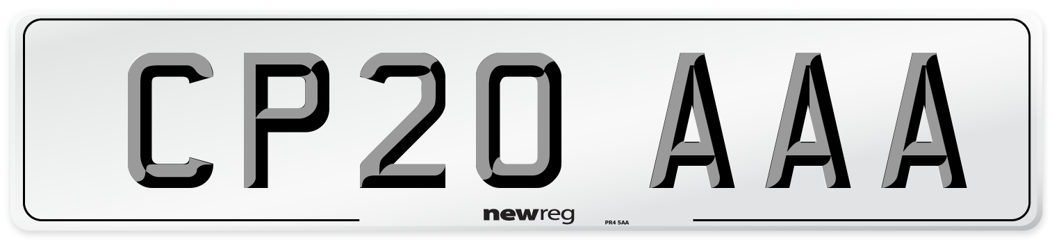 CP20 AAA Number Plate from New Reg